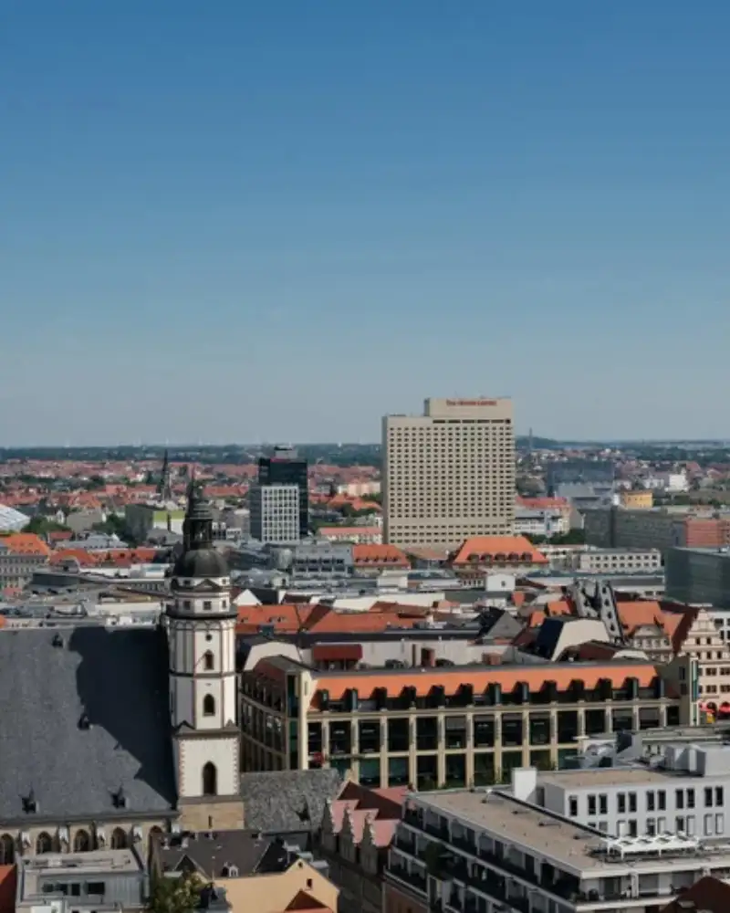 Luftbildaufnahme von Leipzig