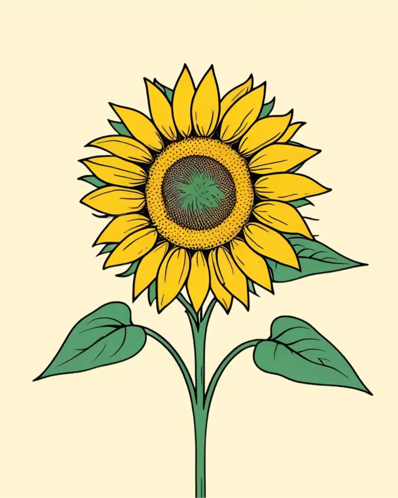 Grafik einer Sonnenblume