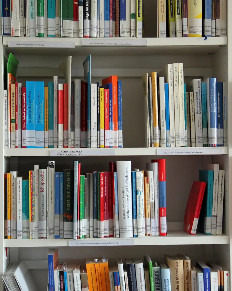 Ein Regal voller Bücher