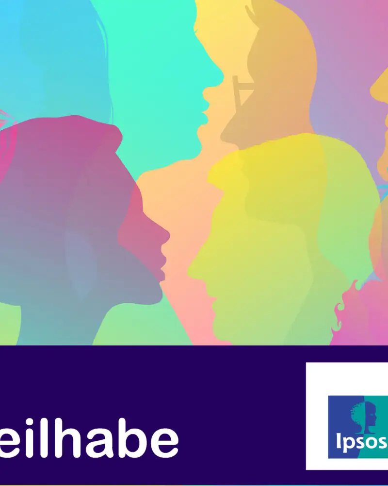 Visual des Teilhabe-Community-Panels mit den Logos von Ipsos und der Aktion Mensch.