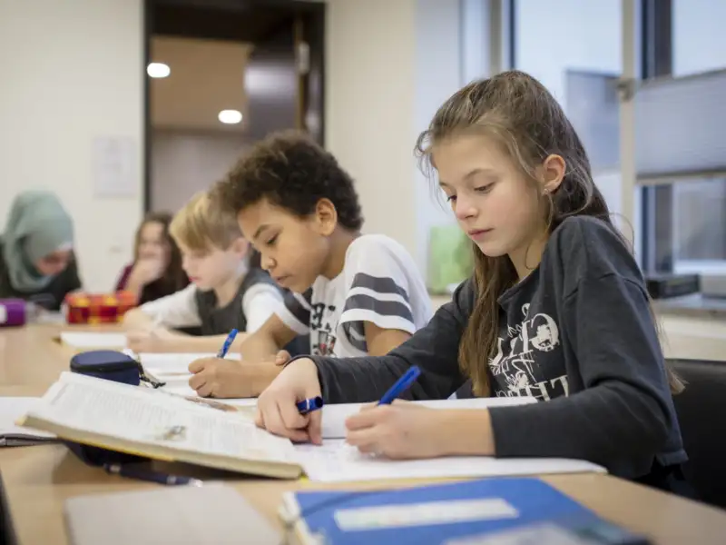 Kinder in der Schule lernen gemeinsam