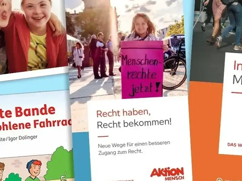 Exemplarisch dargestellte Broschüren und Materialen.
