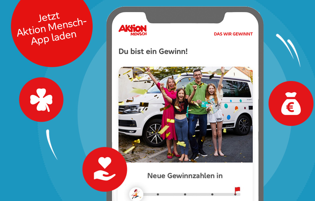 Jetzt Aktion Mensch App laden