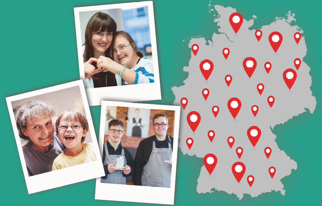 Eine Deutschlandkarte zeigt die Verteilung der geförderten Projekte.