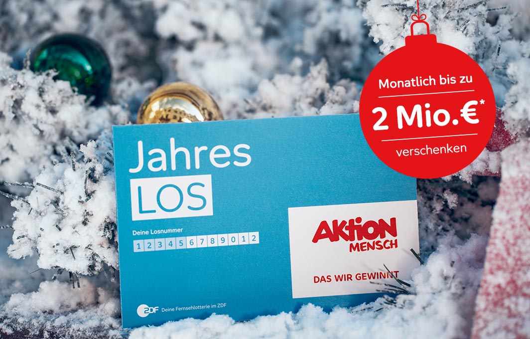 Verschenke mit einem Jahreslos die monatliche Chance auf 2 Millionen Euro.