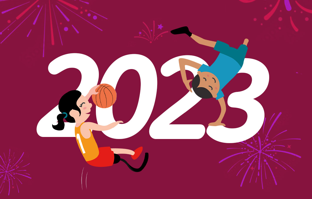 2023 im Feuerwerk-Himmel