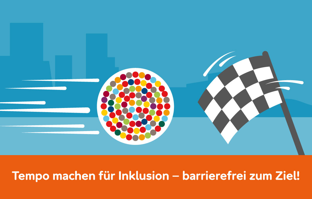 Grafik eines Balles, der in Richtung Zielfahne rollt.