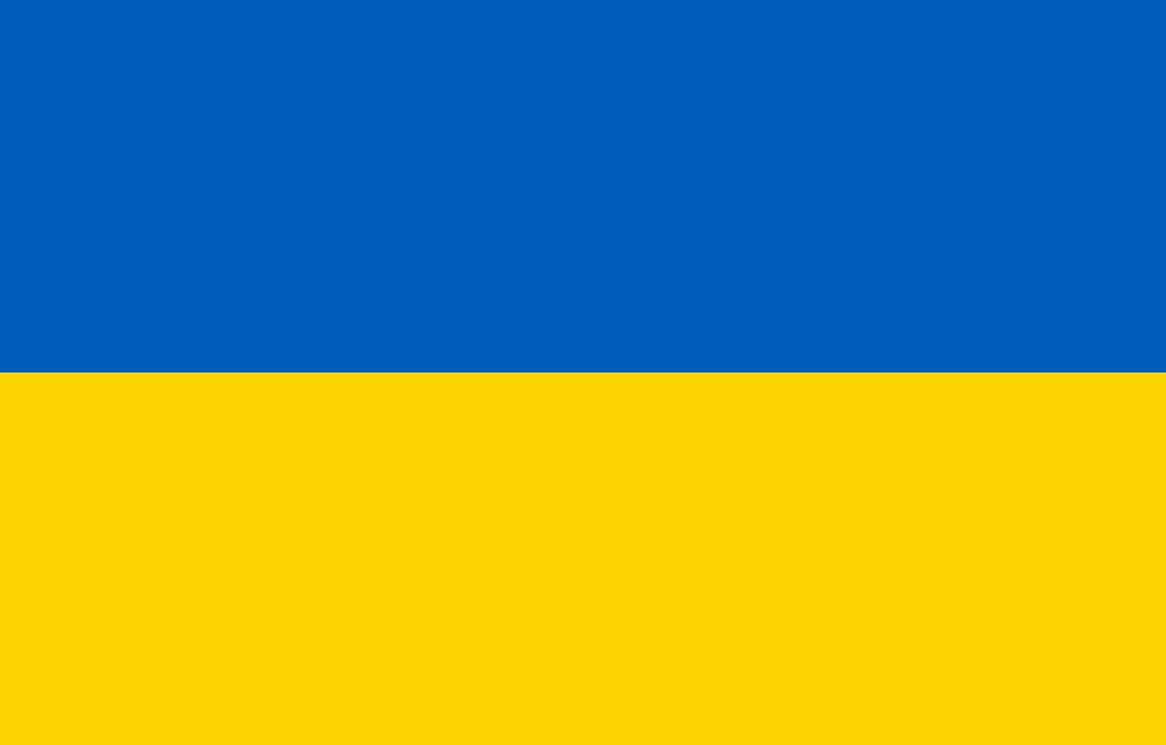 Die Flagge der Ukraine.