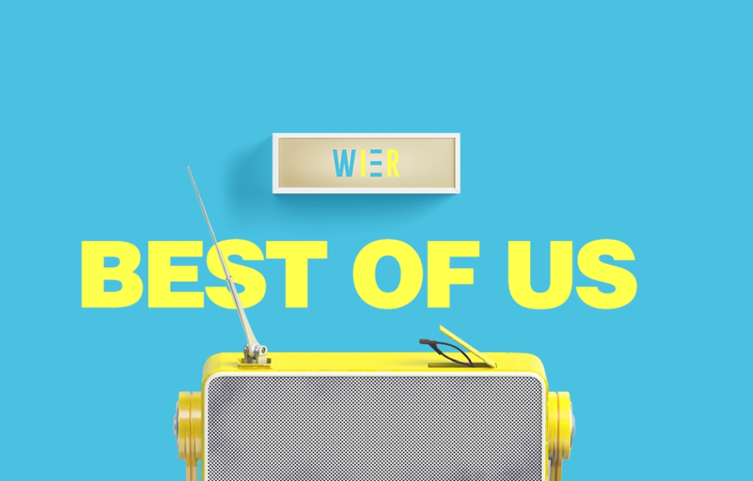 Ein Radion im Retro-Look. Darüber steht: Best of us.