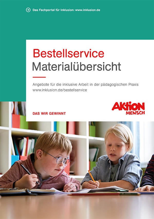 Materialübersicht: Die Materialien der Aktion Mensch im Überblick