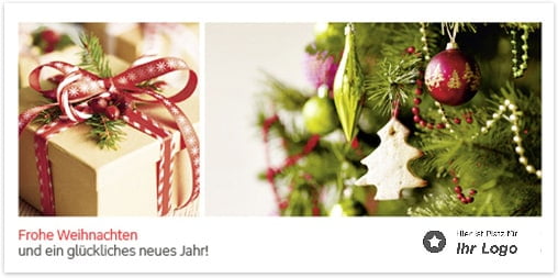 Weihnachtsgeschenk neben einem Weihnachtsbaum