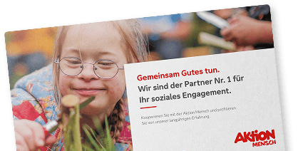 Vorschau der Info-Broschüre Möglichkeiten der Kooperation mit Aktion Mensch