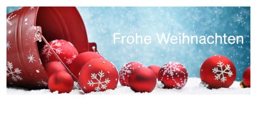 Rote Weihnachtskugeln