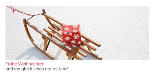 Schlitten mit Geschenk