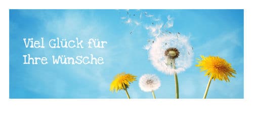 Pusteblume: Viel Glück für Ihre Wünsche