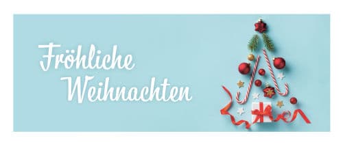 Fröhliche Weihnachten mit Baum als Collage