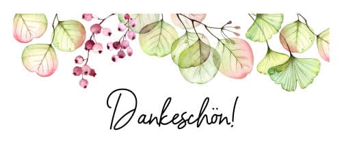 Dankeschön mit Laubblättern