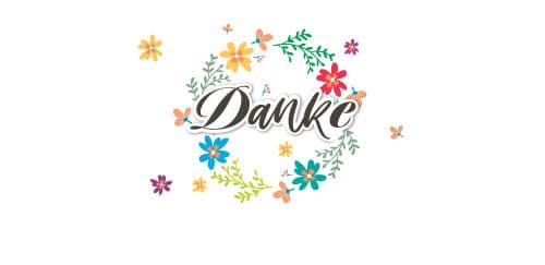 Danke - mit Blumenkreis