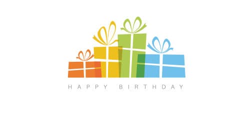 HAPPY BIRTHDAY mit bunten Geschenken
