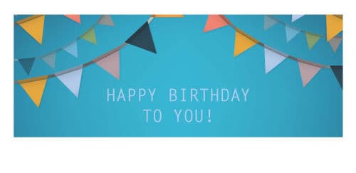 Happy Birthday to you mit Girlande