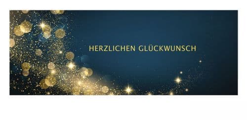 Herzlichen Glückwunsch mit Sternen und Punkten