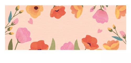 Bunte Blumen mit rosa Hintergrund