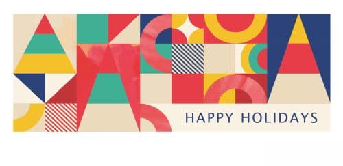 Happy Holydays mit graphischen Kacheln