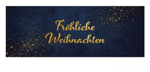 Fröhliche Weihnachen mit goldenen Sternen