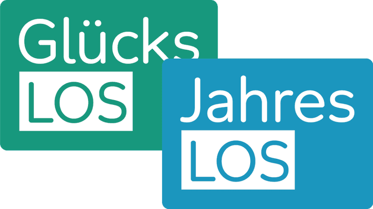 Abbildung der Losprodukte Glücks-Los und Jahreslos